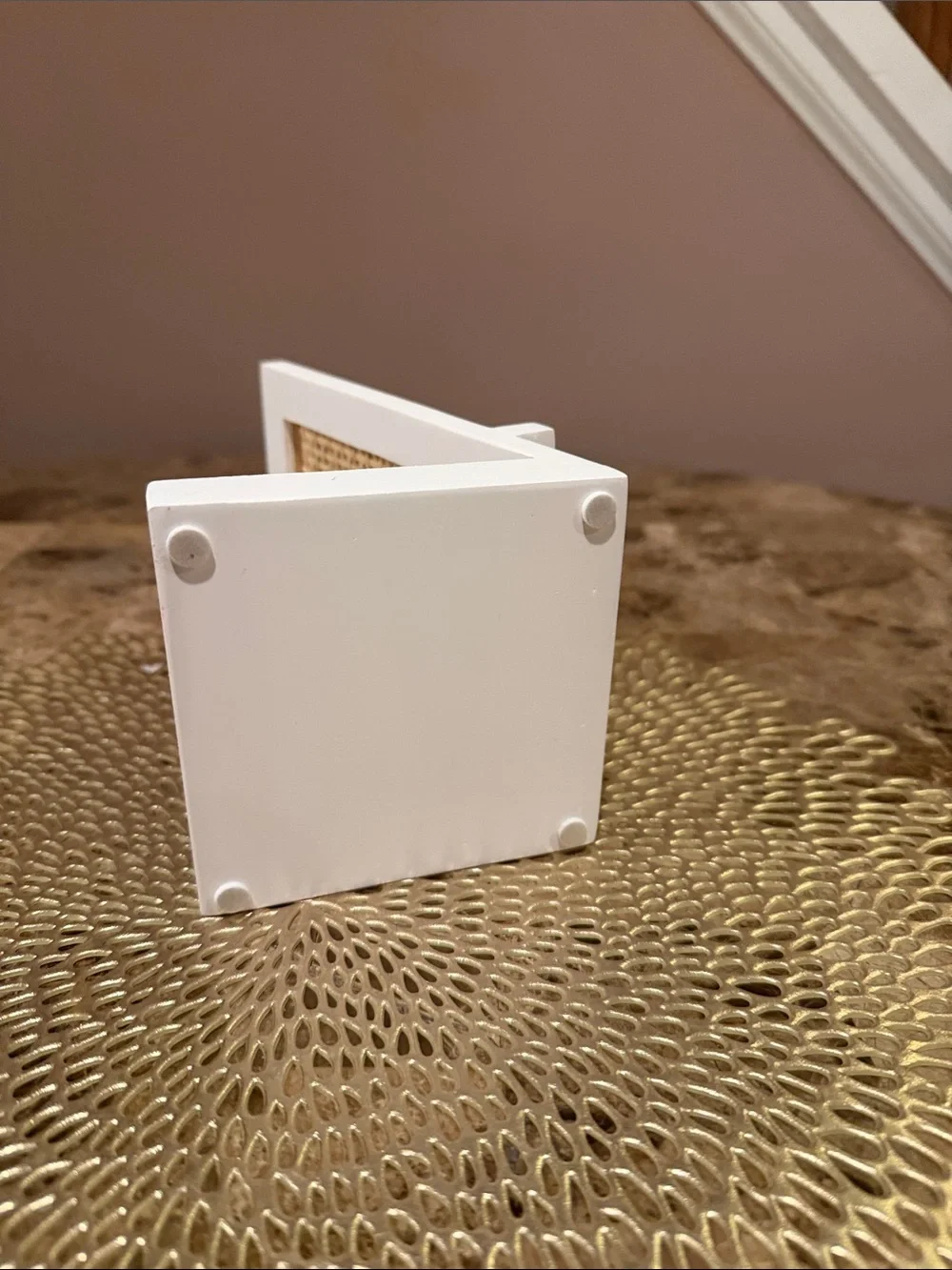 The Container Store Artisan White & Natural Rattan Phone and Tablet Stand